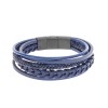 Βραχιόλι Senza Men's Steel Blue Leather Strap - SSD5127BBL