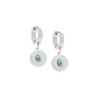 Σκουλαρίκια Γυναικεία SENZA κρεμαστά με τυρκουάζ πέτρα από Ατσάλι - SSD5146STQ