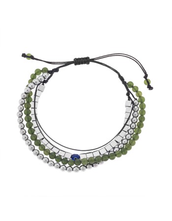 Βραχιόλι Unisex Senza Hematite & Aventurine Stones - SSD5195GN