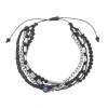Βραχιόλι Unisex Senza Hematite & Onyx Stones with Steel - SSD5196BK