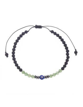 Βραχιόλι Unisex Senza Sandblasted Onyx & Aventurine Stones - SSD5197GN