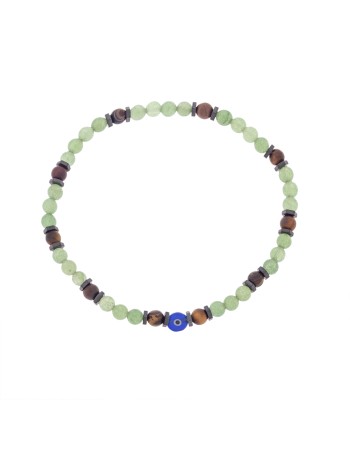 Βραχιόλι Unisex Senza Hematite & Aventurine Stones with Tiger eye - SSD5200-3