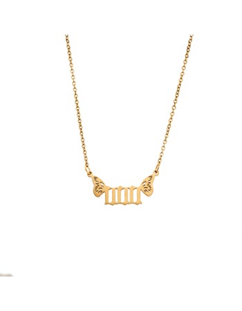 Κολιέ Senza Stainless Steel Gold Plated, Angel Numbers - SSD5203-0GD