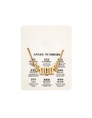 Κολιέ Senza Stainless Steel Gold Plated, Angel Numbers - SSD5203-0GD