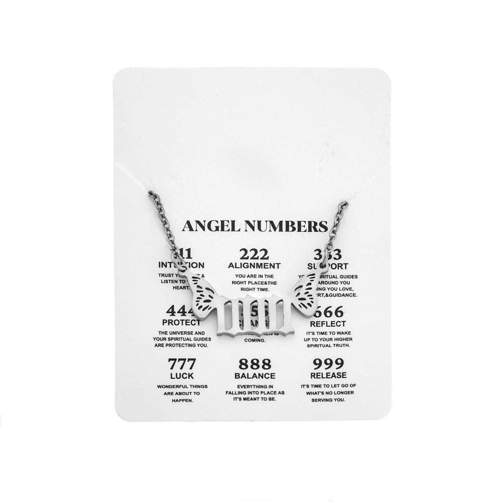 Κολιέ Senza Stainless Steel, Angel Numbers - SSD5203-0SR