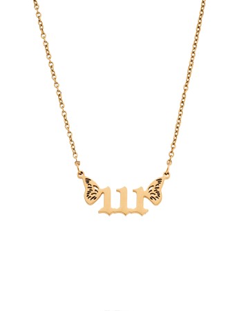 Κολιέ Senza Stainless Steel Gold Plated, Angel Numbers - SSD5203-1GD