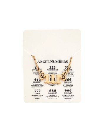 Κολιέ Senza Stainless Steel Gold Plated, Angel Numbers - SSD5203-1GD