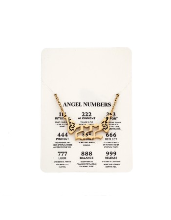 Κολιέ Senza Stainless Steel Gold Plated, Angel Numbers - SSD5203-2GD
