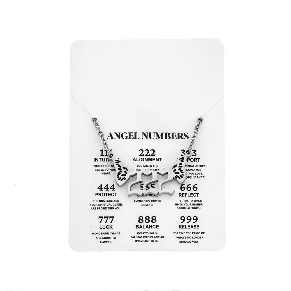 Κολιέ Senza Stainless Steel, Angel Numbers - SSD5203-2SR