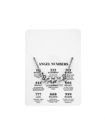 Κολιέ Senza Stainless Steel, Angel Numbers - SSD5203-2SR