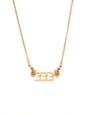 Κολιέ Senza Stainless Steel Gold Plated, Angel Numbers - SSD5203-3GD