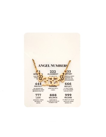 Κολιέ Senza Stainless Steel Gold Plated, Angel Numbers - SSD5203-3GD