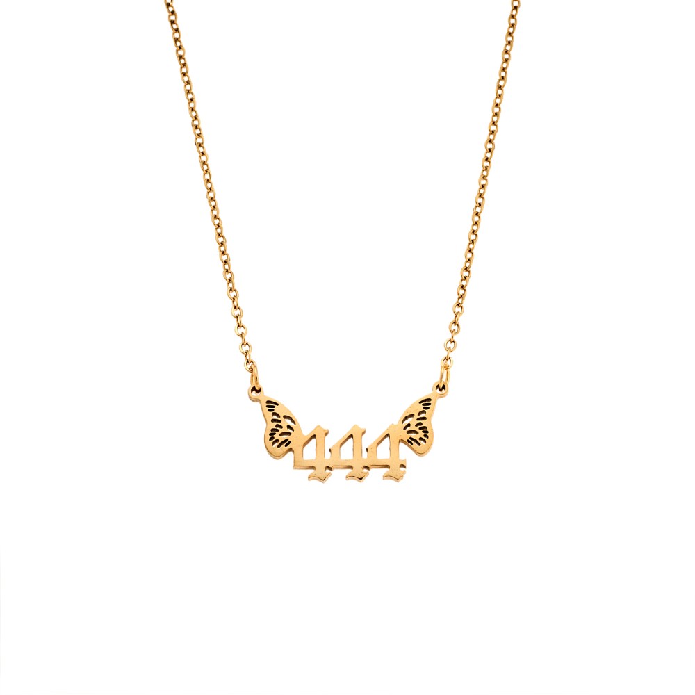 Κολιέ Senza Stainless Steel Gold Plated, Angel Numbers - SSD5203-4GD