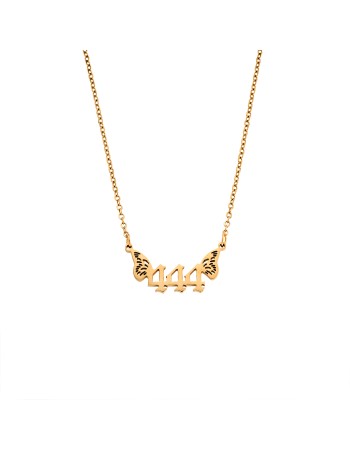 Κολιέ Senza Stainless Steel Gold Plated, Angel Numbers - SSD5203-4GD