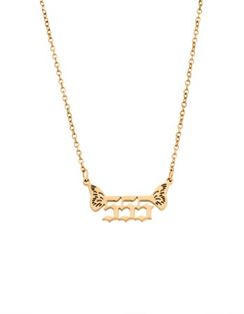Κολιέ Senza Stainless Steel Gold Plated, Angel Numbers - SSD5203-5GD