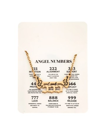 Κολιέ Senza Stainless Steel Gold Plated, Angel Numbers - SSD5203-5GD