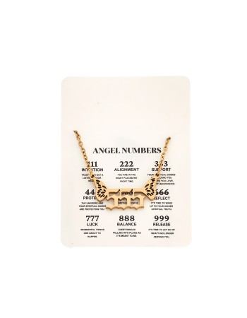 Κολιέ Senza Stainless Steel Gold Plated, Angel Numbers - SSD5203-5GD
