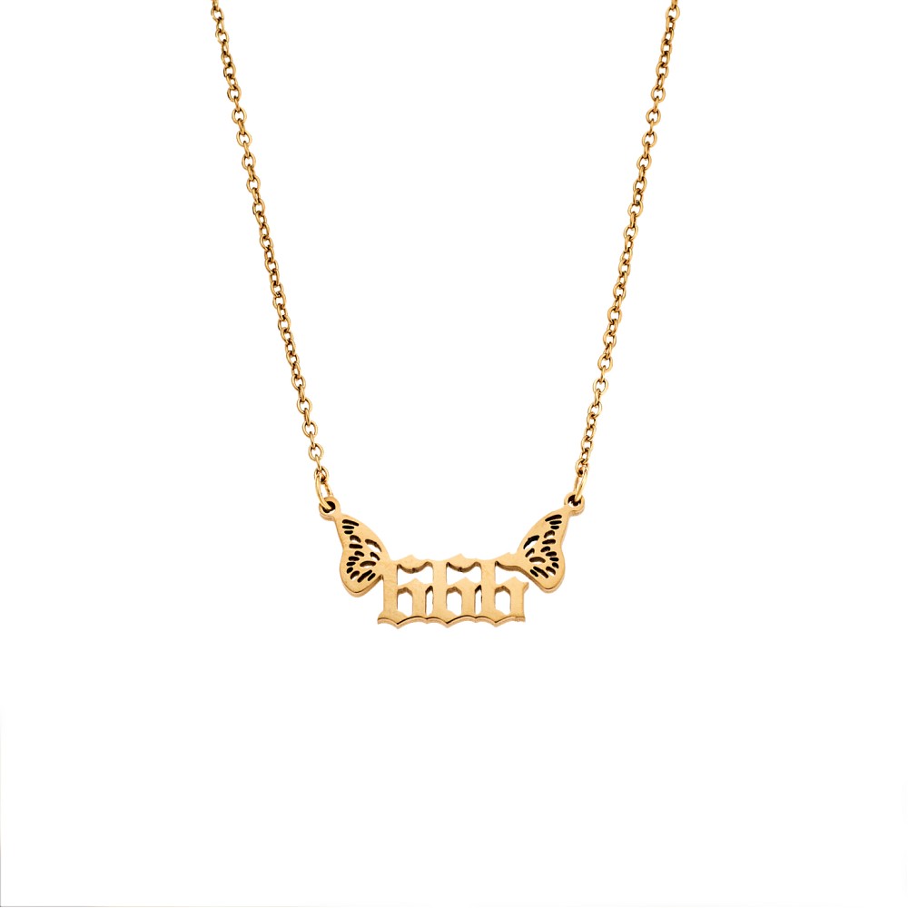 Κολιέ Senza Stainless Steel Gold Plated, Angel Numbers - SSD5203-6GD