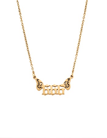 Κολιέ Senza Stainless Steel Gold Plated, Angel Numbers - SSD5203-6GD