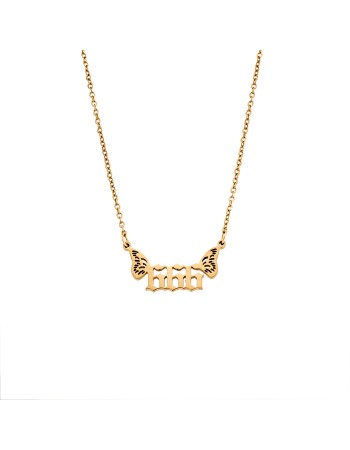 Κολιέ Senza Stainless Steel Gold Plated, Angel Numbers - SSD5203-6GD