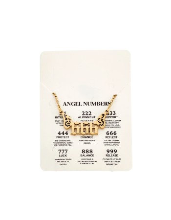 Κολιέ Senza Stainless Steel Gold Plated, Angel Numbers - SSD5203-6GD