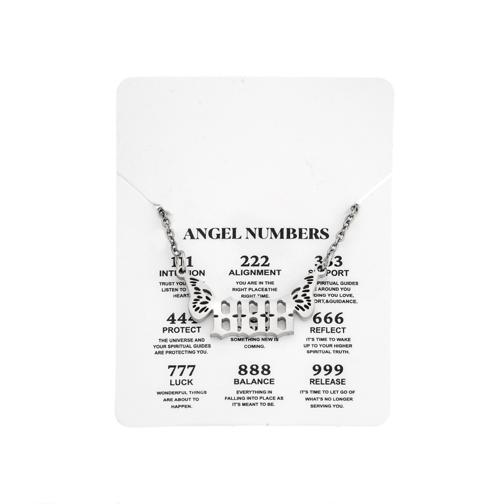 Κολιέ Senza Stainless Steel, Angel Numbers - SSD5203-8SR