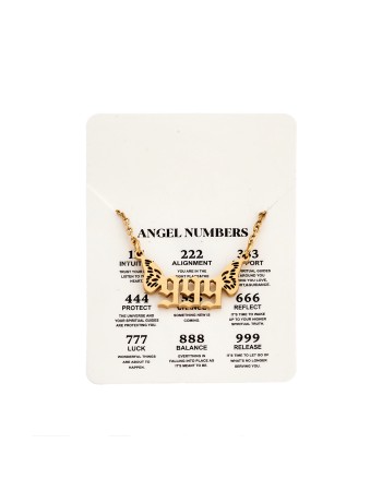 Κολιέ Senza Stainless Steel Gold Plated, Angel Numbers - SSD5203-9GD