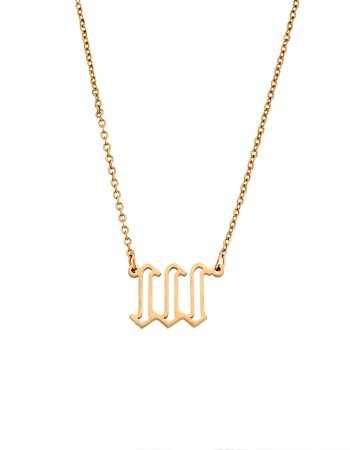 Κολιέ Senza Stainless Steel Gold Plated, Angel Numbers - SSD5204-1GD