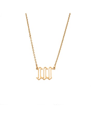 Κολιέ Senza Stainless Steel Gold Plated, Angel Numbers - SSD5204-1GD