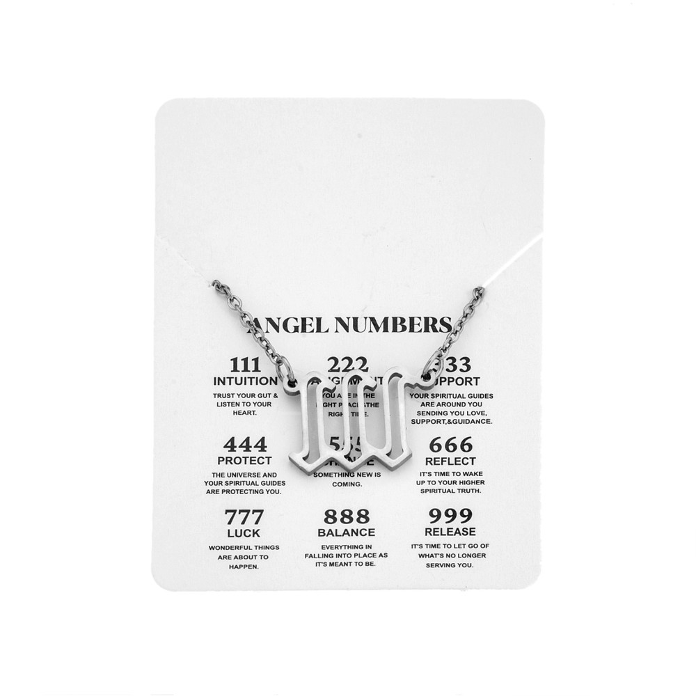 Κολιέ Senza Stainless Steel, Angel Numbers - SSD5204-1SR