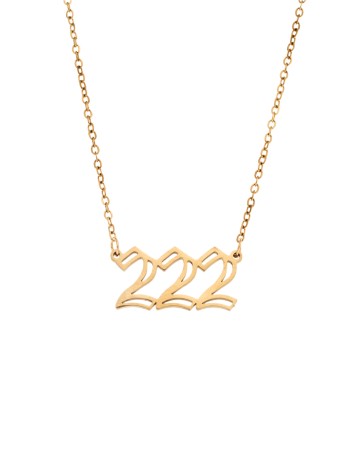 Κολιέ Senza Stainless Steel Gold Plated, Angel Numbers - SSD5204-2GD