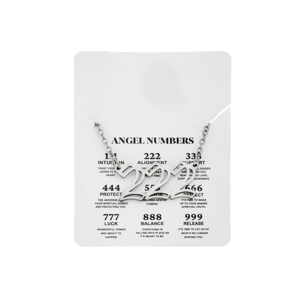Κολιέ Senza Stainless Steel, Angel Numbers - SSD5204-2SR
