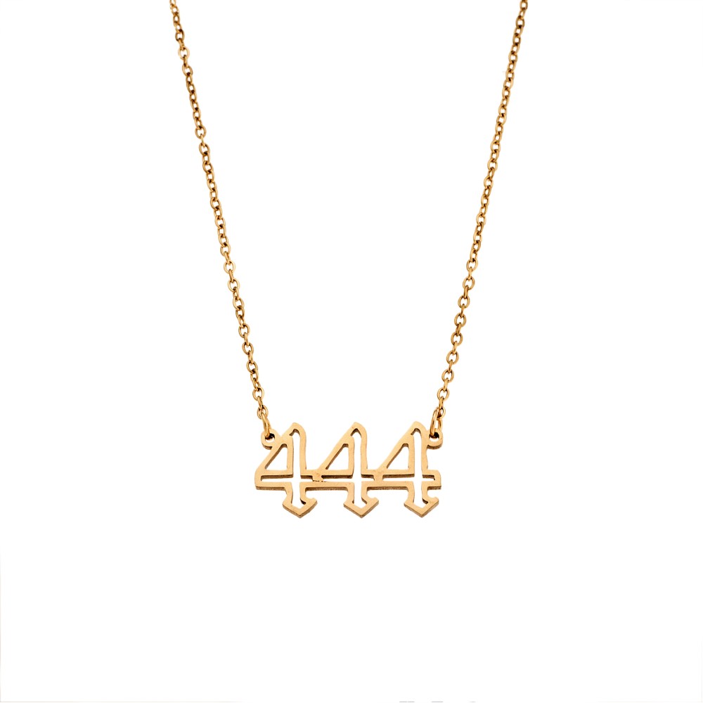 Κολιέ Senza Stainless Steel Gold Plated, Angel Numbers - SSD5204-4GD