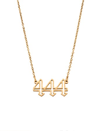 Κολιέ Senza Stainless Steel Gold Plated, Angel Numbers - SSD5204-4GD