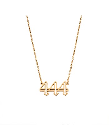 Κολιέ Senza Stainless Steel Gold Plated, Angel Numbers - SSD5204-4GD