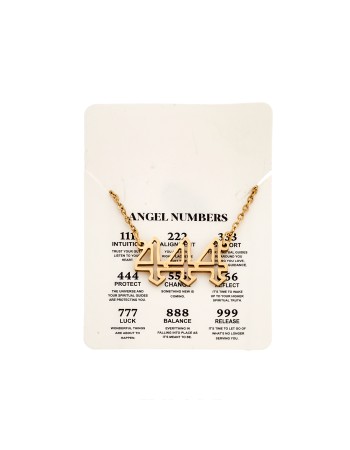Κολιέ Senza Stainless Steel Gold Plated, Angel Numbers - SSD5204-4GD