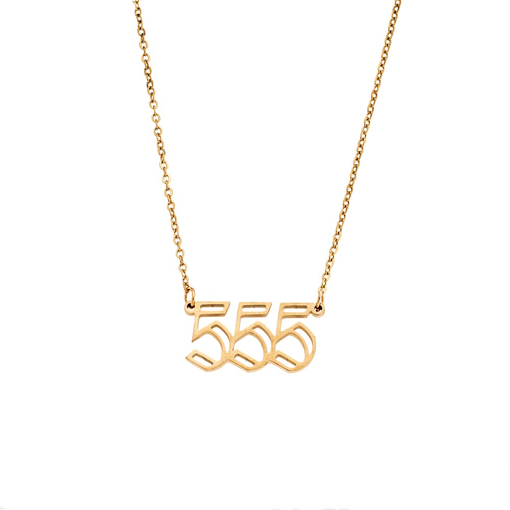 Κολιέ Senza Stainless Steel Gold Plated, Angel Numbers - SSD5204-5GD
