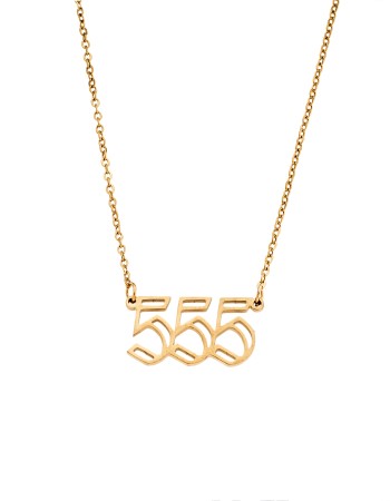 Κολιέ Senza Stainless Steel Gold Plated, Angel Numbers - SSD5204-5GD