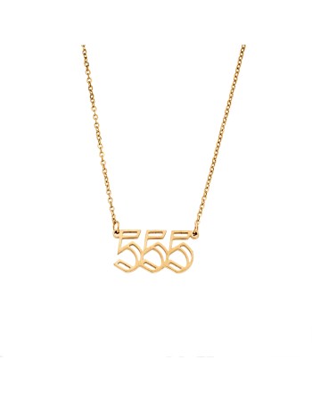 Κολιέ Senza Stainless Steel Gold Plated, Angel Numbers - SSD5204-5GD