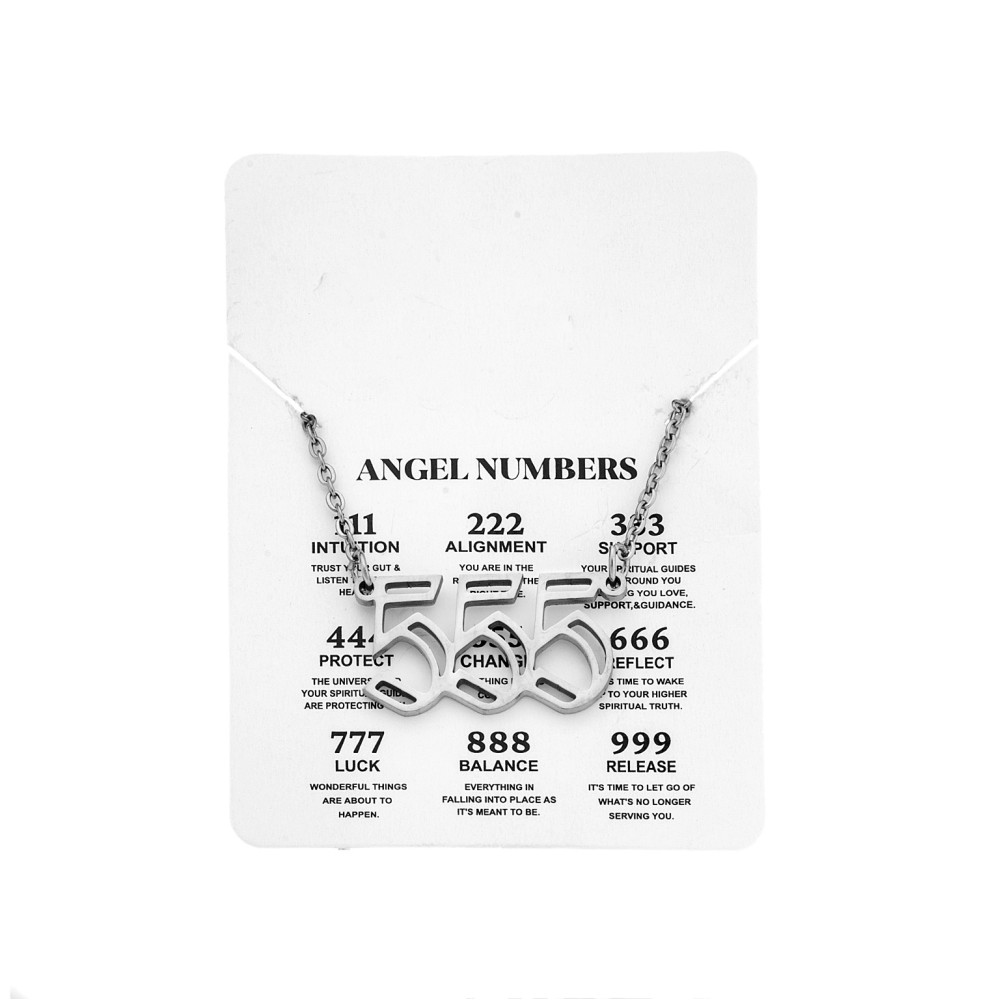 Κολιέ Senza Stainless Steel, Angel Numbers - SSD5204-5SR