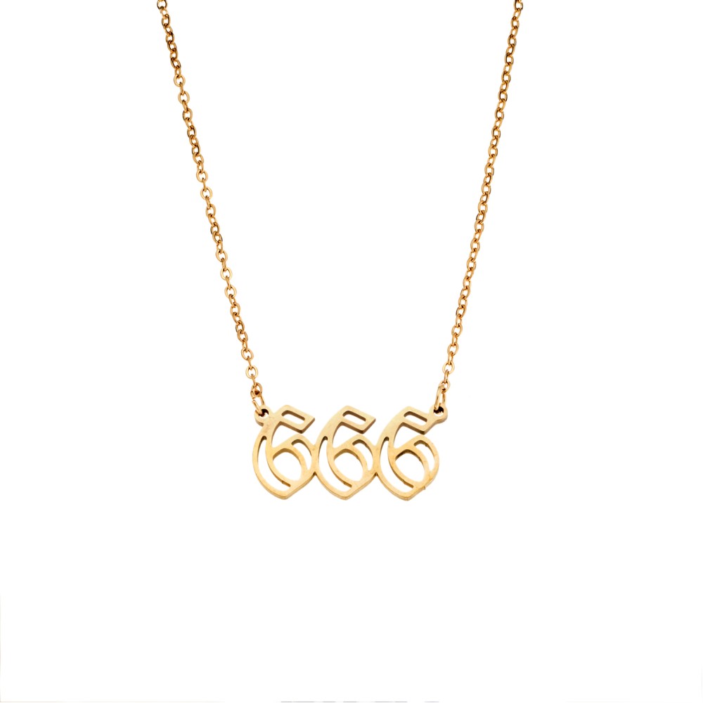 Κολιέ Senza Stainless Steel Gold Plated, Angel Numbers - SSD5204-6GD