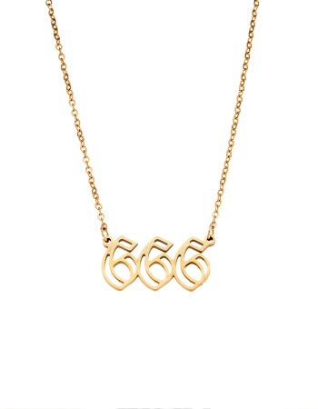 Κολιέ Senza Stainless Steel Gold Plated, Angel Numbers - SSD5204-6GD