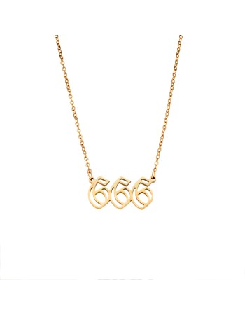 Κολιέ Senza Stainless Steel Gold Plated, Angel Numbers - SSD5204-6GD