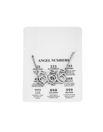 Κολιέ Senza Stainless Steel, Angel Numbers - SSD5204-6SR