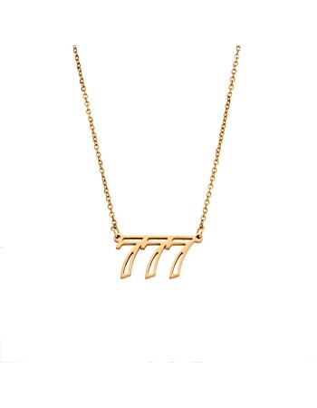 Κολιέ Senza Stainless Steel Gold Plated, Angel Numbers - SSD5204-7GD