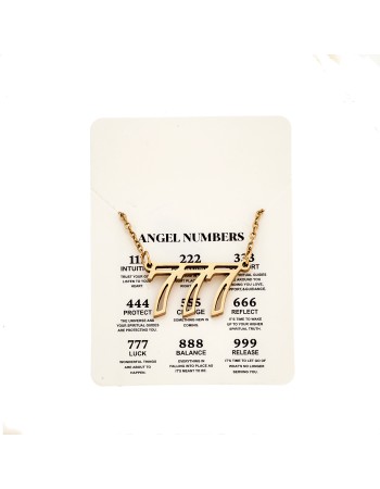 Κολιέ Senza Stainless Steel Gold Plated, Angel Numbers - SSD5204-7GD