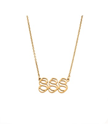 Κολιέ Senza Stainless Steel Gold Plated, Angel Numbers - SSD5204-8GD