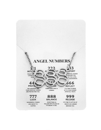 Κολιέ Senza Stainless Steel, Angel Numbers - SSD5204-8SR