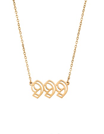 Κολιέ Senza Stainless Steel Gold Plated, Angel Numbers - SSD5204-9GD