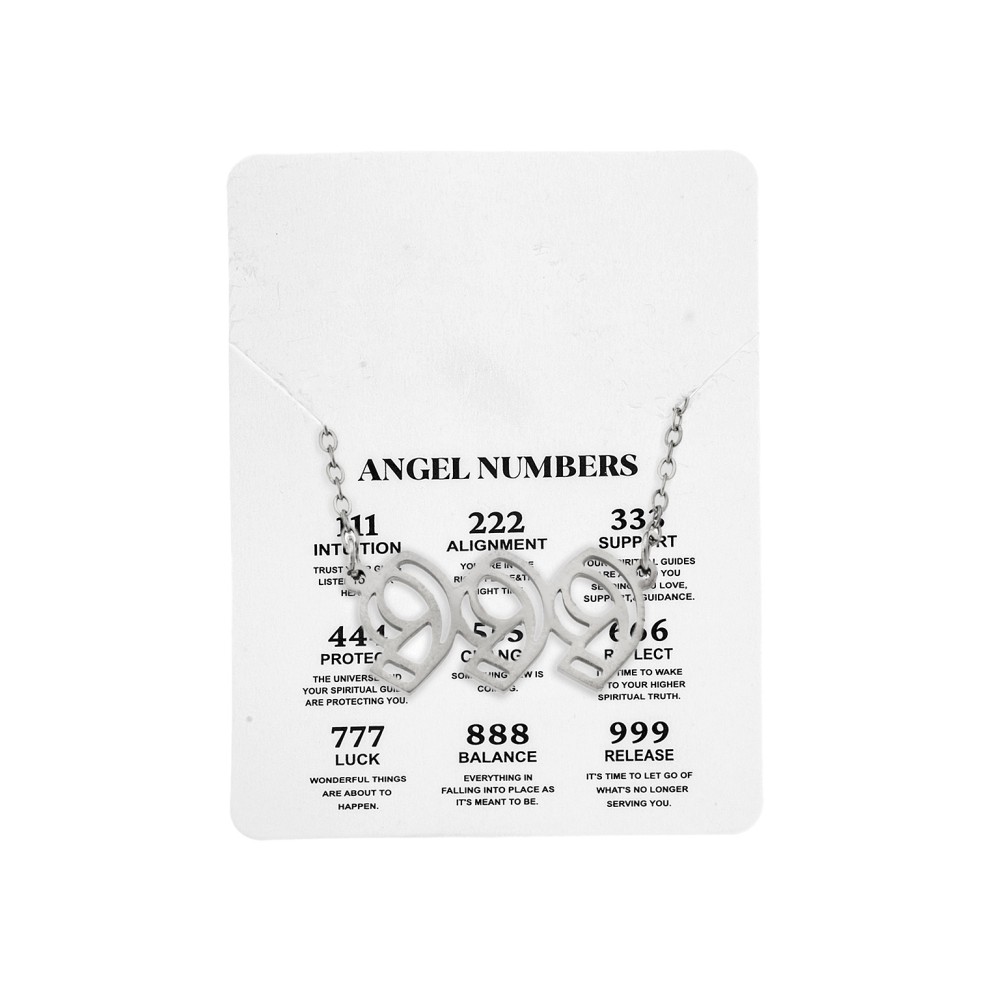 Κολιέ Senza Stainless Steel, Angel Numbers - SSD5204-9SR